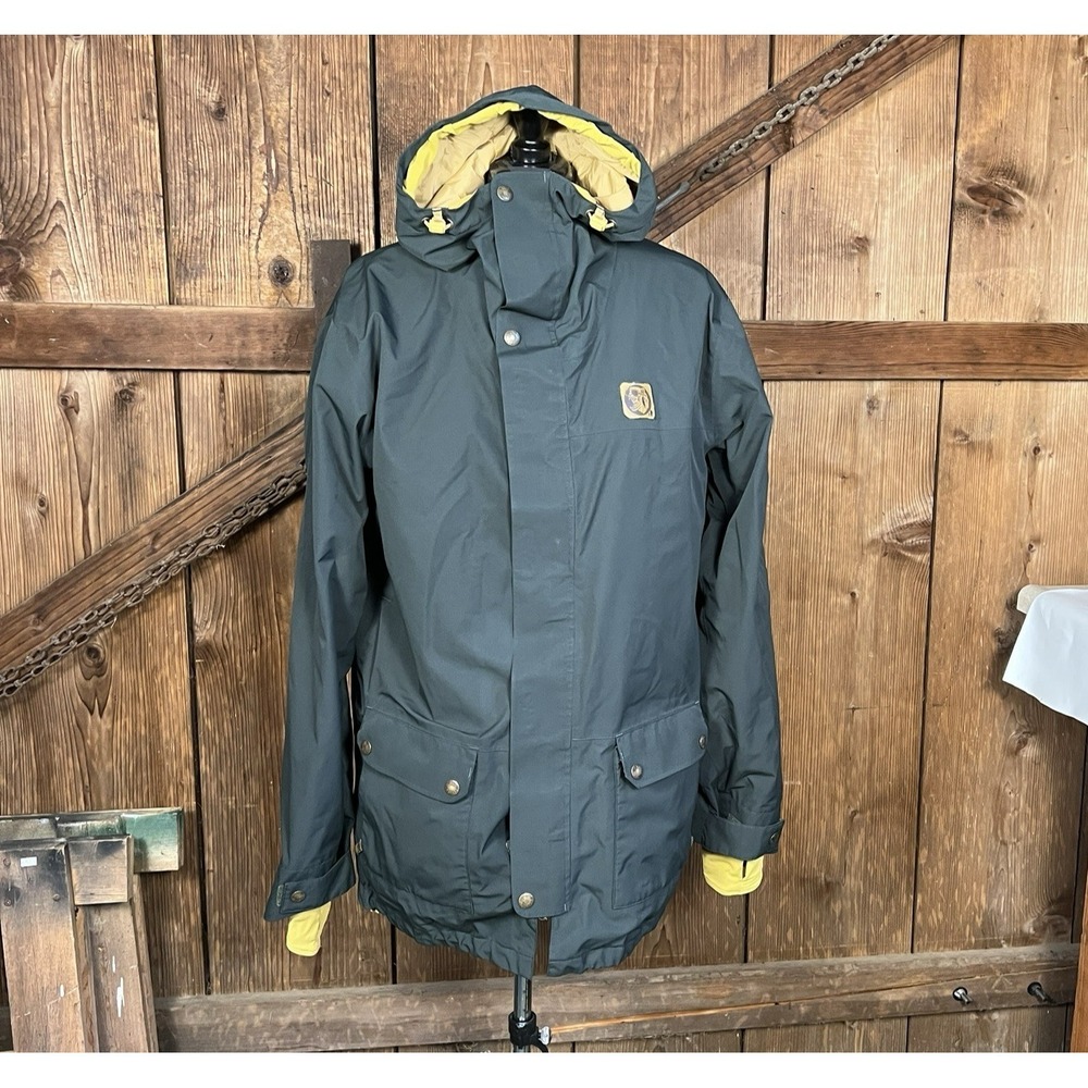 AIRBLASTER BEAST MENS Jacket Hunter Green Orange Gold Interior size L RN#117067